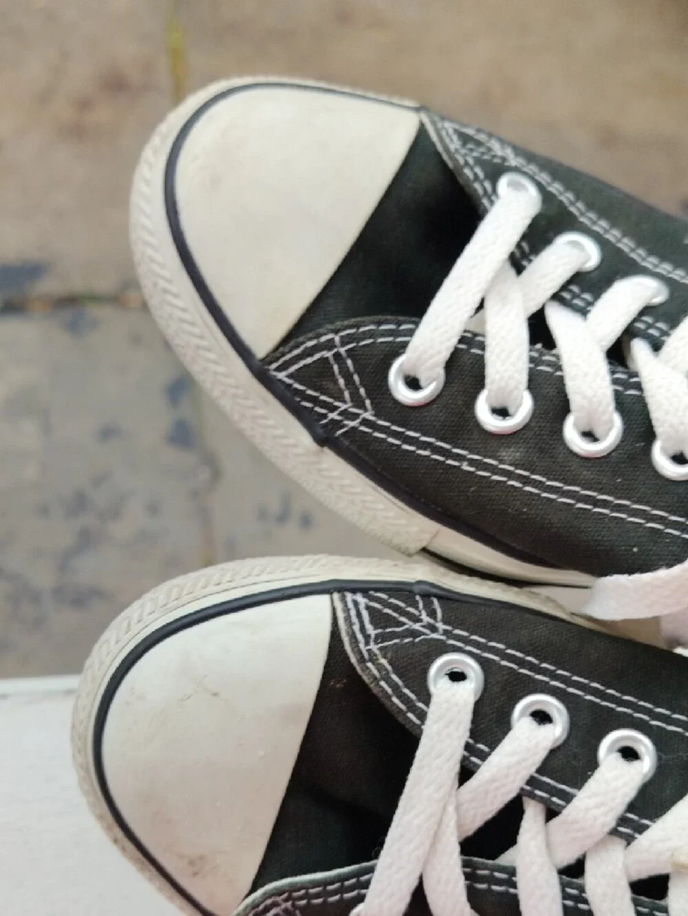 Converse Black Canvas Low-Top Sneakers with White Laces